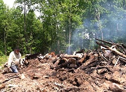 clearing the land at the main AQRT Center