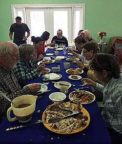 community dinner at the main AQRT Center