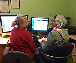 working in the AQRT main office